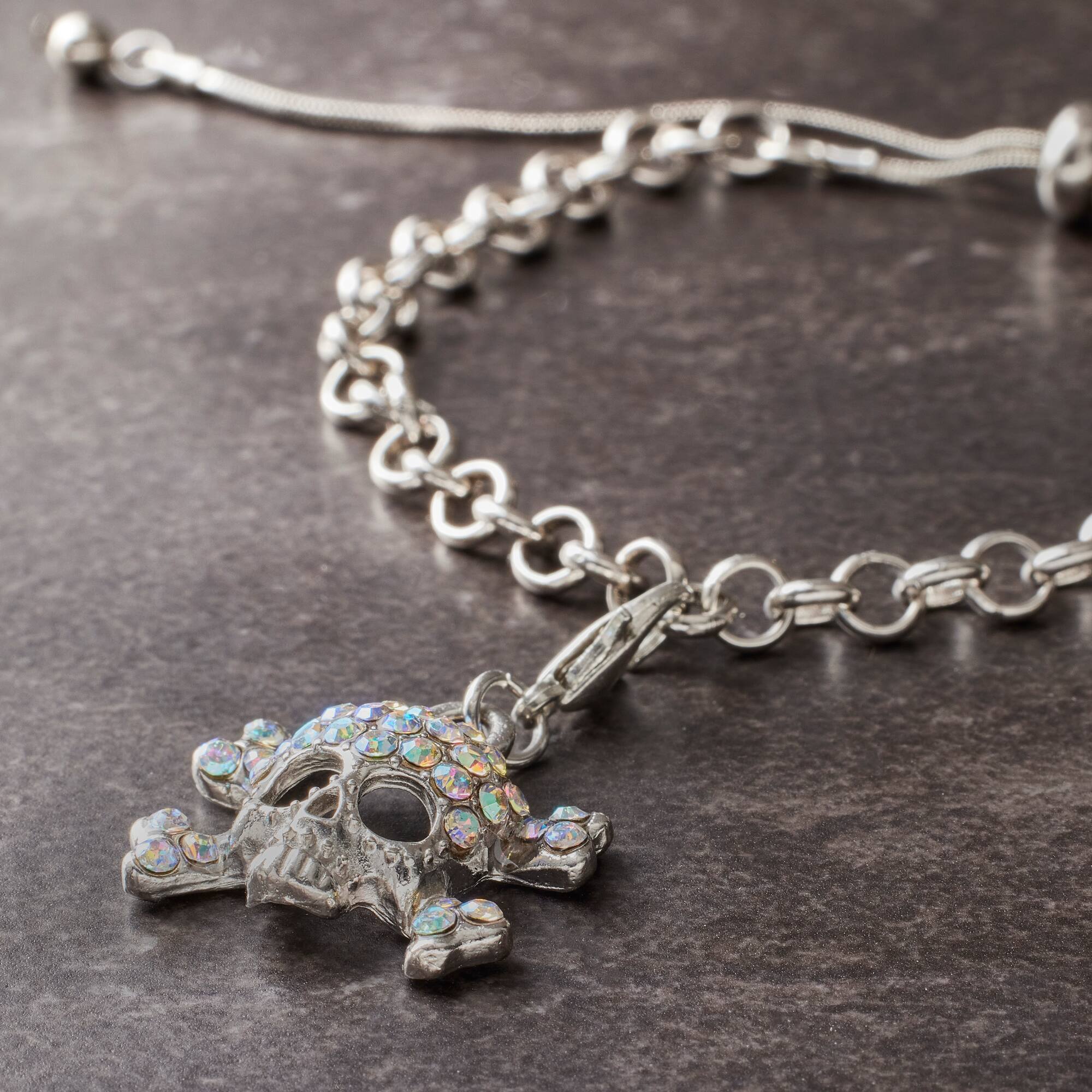 12 Pack: Bling Skull Charm by Bead Landing™